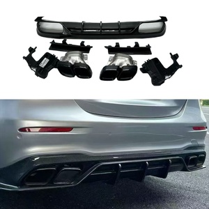 Modificación de Automóviles W213 2016-2023, Actualización E63 AMG, Tubo de Escape Trasero de Fibra de Carbono Húmeda, Apto para Mercedes Benz Serie E - Product Image 1