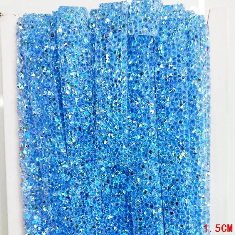 Motif Strass โซ่ตัดริบบิ้นขายส่งคริสตัลร้อนแก้ไข Rhinestone ถุงแก้วบรรจุภัณฑ์ Paypal สีเกรดสูง