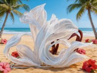 Décoration de mariage de luxe avec toile de fond géante en organza à motif floral SFD pour mariages