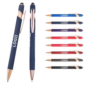 ปากกาลูกลื่นโลหะยางนิ่มแบบขายส่ง สำหรับโปรโมชั่น พิมพ์โลโก้โฆษณา - Product Image 2