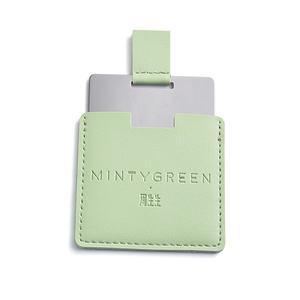 Beauty PU Leather Case Metal Portable <b>Compact</b> <b>Mirror</b> Cosmetic Pocket <b>Mirror</b> With PU Pouch - Product Image 1