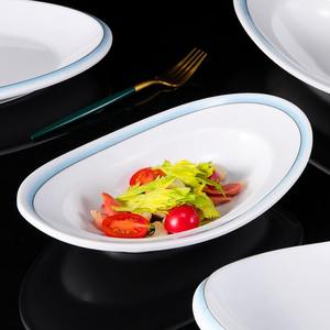 Vente en gros de <span class=keywords><strong>vaisselle</strong></span> en <span class=keywords><strong>mélamine</strong></span> forme de <span class=keywords><strong>bateau</strong></span> moderne plats de restaurant gastronomique plats de service de cuisine ustensiles - Product Image 3