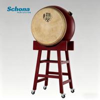 Tambour Tang en bois massif à 2 niveaux de 60/80/100/120 cm, tambour Jian en cuir de vache véritable, percussion folklorique chinoise traditionnelle pour scène adulte
