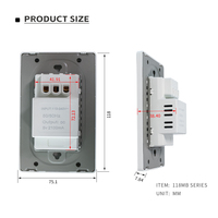 Prise électrique murale avec USB, panneau PC blanc, type 118, 20W, charge rapide pour téléphone, type C, usage domestique