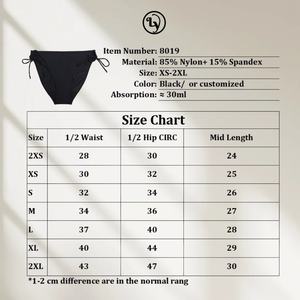 Bragas menstruales de 4 capas para mujer, traje de baño con cordones, Bikini, ropa interior menstrual a prueba de fugas, bragas menstruales de absorción rápida - Product Image 5