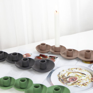 เชิงเทียนทรงฟองสบู่,ที่ใส่เทียนเซรามิกตกแต่งอย่างสร้างสรรค์สีสันสดใสทำด้วยมือโคมไฟและเหยือกเทียน - Product Image 4