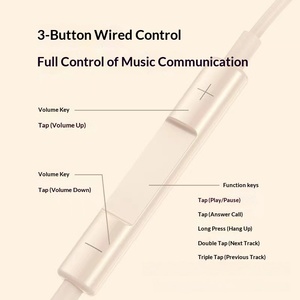 Écouteurs intra-auriculaires filaires couleur macaron minimalistes avec annulation active du bruit (ANC) et chargement Type-C pour usage quotidien, gaming et diffusion <span class=keywords><strong>en</strong></span> direct - Product Image 4