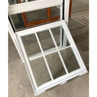 Ventanas de PVC de Doble Hoja con Apertura Vertical, Diseño Moderno Estilo Americano, Vinilo de Alta Calidad, Uso Exterior, Insonorizadas