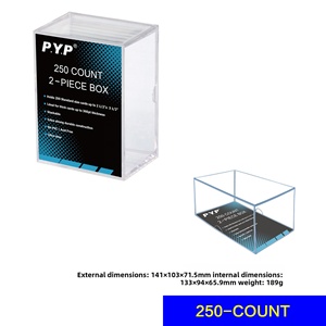 Caja Transparente para Cartas con Logotipo <span class=keywords><strong>PYP</strong></span>, a Prueba de Polvo y Humedad, para Cartas de Juego, Cartas Detalladas y Joyería - Venta al Por Mayor - Product Image 3