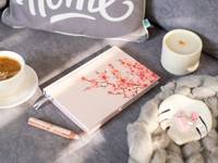 Papier d'emballage rose à fleurs de cerisier de style japonais Kawaii, couverture de papeterie, carnet à couverture rigide, carnet d'écriture
