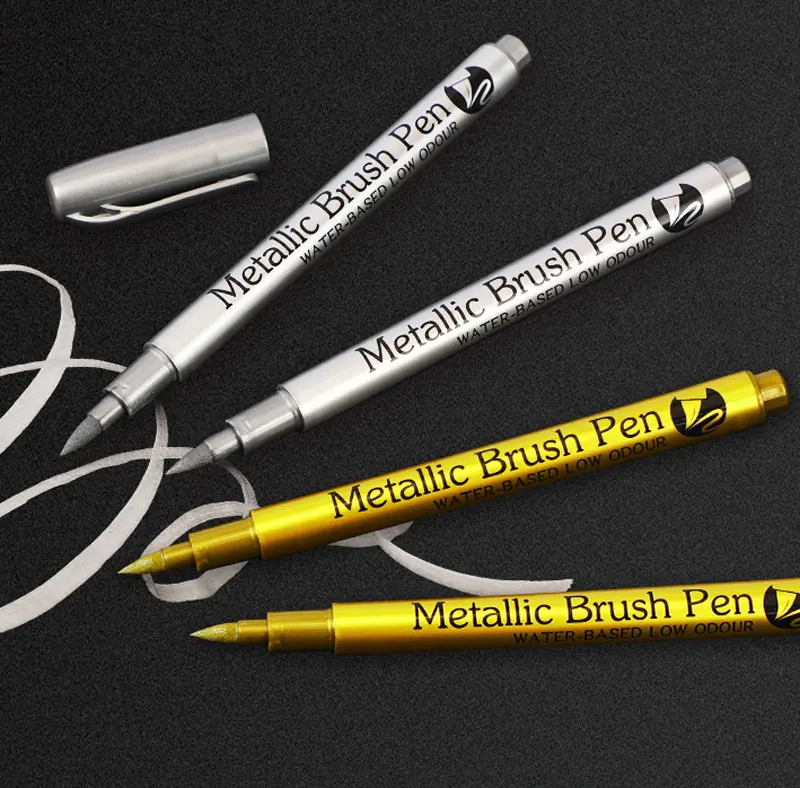 Self-outline Metallic Markers, 8pcs Double Line Pen BuIIet Journal Pens &  Colored Permanent Pens for Kids, Adults Wholesalse 