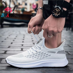 Autumn Men's Sneakers Lightweight Breathable Court Style Outdoor Sport Shoes for Gym & Running <b>Plastic</b> Outsole & <b>Mesh</b> Lining - Product Image 3