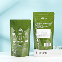 Sachet Doypack Personnalisé en Aluminium Brillant de Qualité Alimentaire pour Poudre de Matcha avec Fermeture Éclair, Sac Mylar
