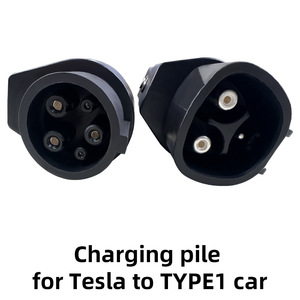 Tesla a Type1 Nueva condición Tesla a SAE Adaptador SAE J1772 Entrada y tipo J1772 Salida para conectores EV 32A Enchufe clasificado Type1 - Product Image 4