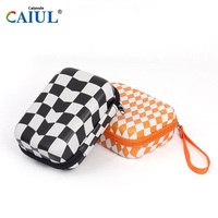 Tas Penyimpanan Portabel Keras Anti Air EVA Hitam Putih Kustom YP untuk Printer, Kabel Data, Hard Disk, Headset Digital