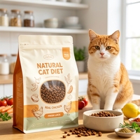 Op maat gemaakte platte zakken met ritssluiting voor katten- en hondenvoer, dierenvoer, ziplock zakken 5KG 10KG 20KG kattenbakvulling