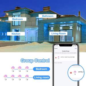 Lampadina LED Intelligente Antela E27 4.9W Wifi Dimmerabile RGB Cambio Colore Luce Bianca per Domotica - Product Image 3