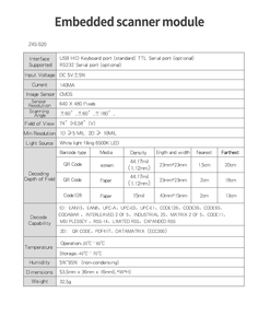 <span class=keywords><strong>OEM</strong></span> kiosk <span class=keywords><strong>QR</strong></span> đọc mã máy quét mô-đun máy ảnh nhúng máy quét mã vạch cố định gắn nhúng 1D 2D mô-đun Máy quét mã vạch - Product Image 6