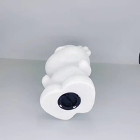 Nouveau bricolage peinture fluide Animal ours lapin chanceux Dragon blanc peint à la main décoration de la maison poupée jouet Statue dépôt peut cadeau fait main