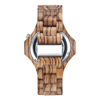 Jam Tangan Mekanis Pria, Jam Tangan Kayu Tali Kayu Mewah Tahan Air 5 Atm untuk Lelaki
