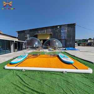 Plateforme flottante gonflable robuste pour piscine, <span class=keywords><strong>coussin</strong></span> flottant gonflable, plateforme standard flottante avec échelle - Product Image 3