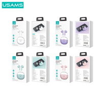 Casque d'écoute sans fil Macaron USAMS-BU12 transparent TWS Two Ear Half In Earphones
