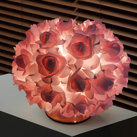 Nouveau Style Romantique Métal Rose Fleur Moderne Bureau Lumière Étude Travail Chevet Salle De Lecture Led Lampe De Table