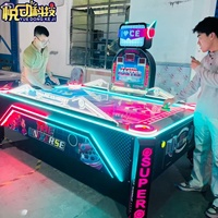Table de jeu de hockey de table populaire à prix d'usine avec accepteur de billets pour 2 joueurs, utilisation en intérieur, prise en charge de l'anglais