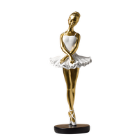 Statue de danseuse de ballet en résine, artisanat peint à la main, sculpture tendance, décoration de table, modèle pour chambre, porche, couleur et logo personnalisables