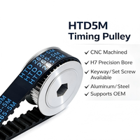 HTD 5M 20T Timing Pulley CNC Machined Aluminium Steel Synchronous Wheel Dengan Lubang Kustom dan Alur Pasak untuk Peralatan Otomasi