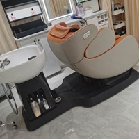Fauteuil de massage électrique pour salon de coiffure avec bac à shampoing intégré