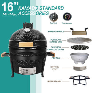 Parrilla Kamado de Cerámica de 16 Pulgadas para Barbacoa y <span class=keywords><strong>Ahumador</strong></span> para Cocinar al Aire Libre, Parrilla de Carbón OEM Estilo <span class=keywords><strong>Asador</strong></span>, Diseño de Nueva Tendencia 2026 - Product Image 4