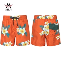 Fabricant professionnel de shorts de bain pour enfants, shorts de bain pour garçons à imprimé floral personnalisé, 1 pièce, cordon de serrage, anti-UV, séchage rapide