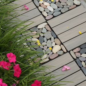 Interlock ngoài trời không thấm nước decking gạch 300*300mm tự nhiên tự làm đá sàn gạch - Product Image 4