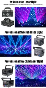 Yeni 3D lazer gösterisi projektör 1w 3w 5w lazer ışıkları animasyon disko dj mini lazer işık 3d lazer projektör