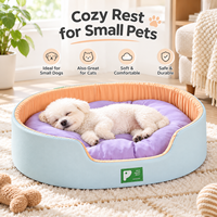 Coussin rond apaisant pour chat, 100% coton, amovible et lavable, confortable pour les petits chats, fournisseur OEM en gros