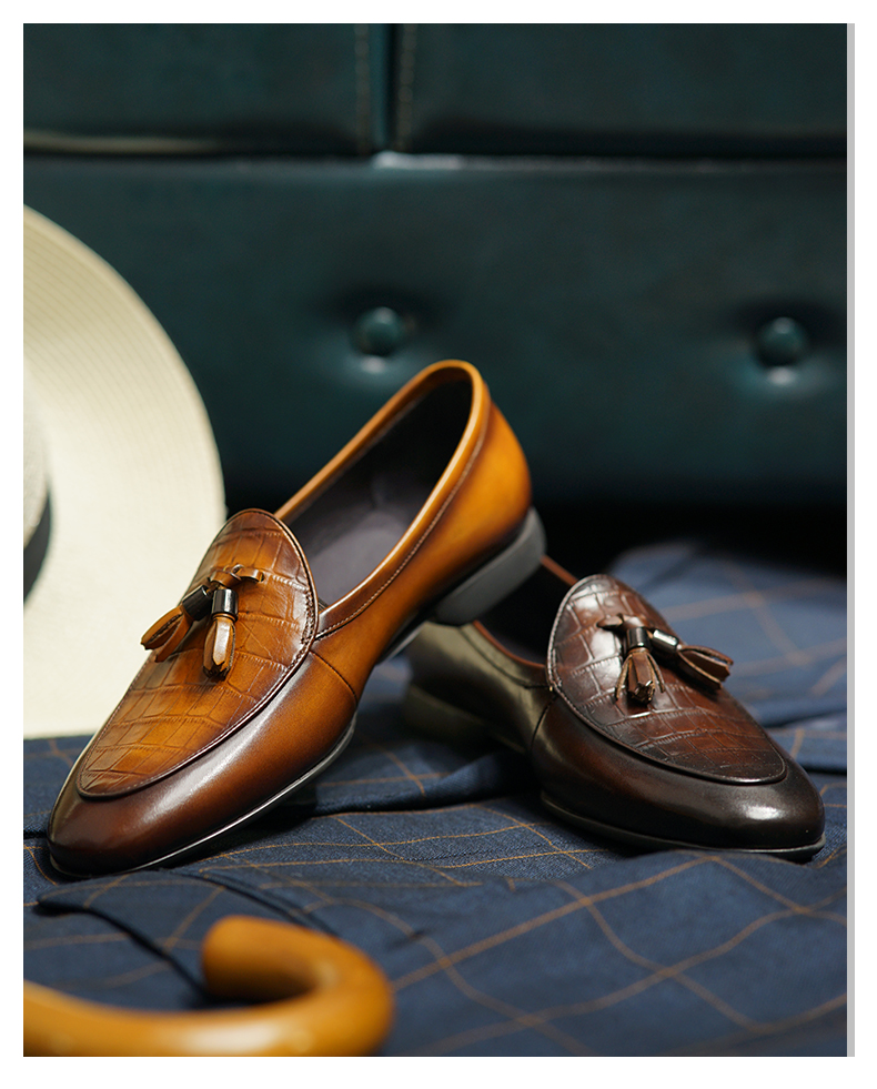 PE556-B202 Best Selling Mens Dress Leather Loafer Shoes Handmade