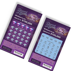 Prix d'usine, conception gratuite, carte de loterie à gratter haut de gamme, impression numérique sur carton avec billets de loterie à hologramme - Product Image 2
