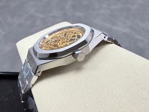 Reloj Mecánico de Buceo de Lujo, Super Calidad, Resistente al Agua, 41mm, Fábrica THB, Movimiento 3132, 15407, Audemars, Esqueleto Salmón - Product Image 4