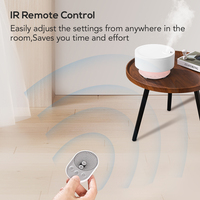 Humidificateur d'air silencieux de table à finition blanche, diffuseur d'huiles essentielles portable à LED colorées à brume froide pour la maison (vente en gros)