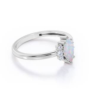 Bagues en argent Sterling 925, promesse Unique, <span class=keywords><strong>opale</strong></span> Rare et délicate, <span class=keywords><strong>pierre</strong></span> <span class=keywords><strong>de</strong></span> mariage, d'anniversaire et <span class=keywords><strong>de</strong></span> <span class=keywords><strong>naissance</strong></span> - Product Image 6