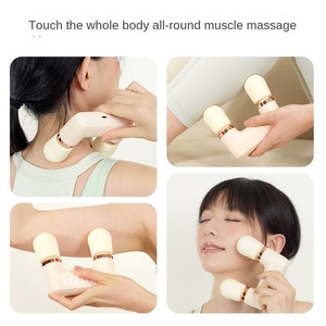 Cross Border Mini 5-<b>Head</b> Fascia Gun Portable Rechargeable Body Muscle <b>Massager</b> Brushless Motor Musical Function for Ladies Home - Product Image 3
