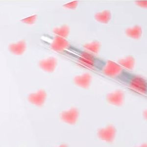 Papier d'emballage pour fleurs en cellophane OPP transparent coréen, motif cœur, imperméable, vente chaude en usine - Product Image 1