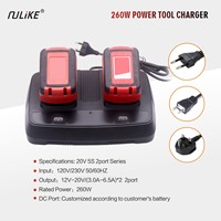 Produits tendance Nouveautés Chargeur de batterie écologique haute efficacité 260W PD pour perceuse et outils électriques 20V