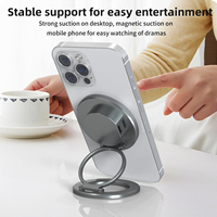 Support de téléphone portable magnétique double face en alliage d'aluminium, réglable en hauteur, avec logo personnalisé, pour bureau, stabilité améliorée