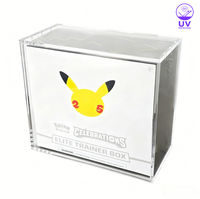 Boîte de présentation en acrylique transparente avec couvercle magnétique pour Elite Trainer Box, protection UV