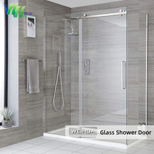 Porte <span class=keywords><strong>de</strong></span> douche carrée pliante sans cadre en verre trempé pour <span class=keywords><strong>salle</strong></span> <span class=keywords><strong>de</strong></span> <span class=keywords><strong>bain</strong></span> d'hôtel - Product Image 2