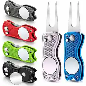 Wholesale Bulk Golf Divot Tool Blank Customized Metal Golf Divot Tool Golf Pitch Repair Tool