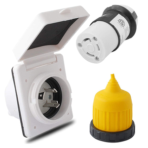 Prise murale pliable manuelle ZEXI ZX-FM-UR0003 personnalisée 30A certifiée CE 220V pour accessoires de remorque marine, camping-car et bateau - Product Image 1