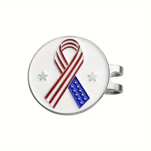 Marcador de Pelota de <span class=keywords><strong>Golf</strong></span> Personalizable con Diseño de Águila y Bandera Americana, Precio de Fábrica, 25mm, Tamaño Estándar, Marcador de Posición de Pelota de Metal - Product Image 5